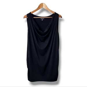 Lane Bryant Black Draped Sleeveless Knit Blouse | 18/20